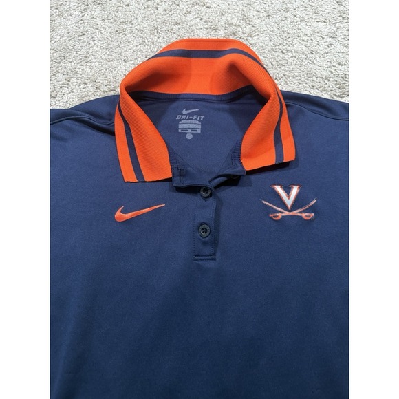 Nike Women's Polo Shirt Dri-Fit UVA Virginia Cavaliers Fitted Top Athleisure L - Picture 2 of 6